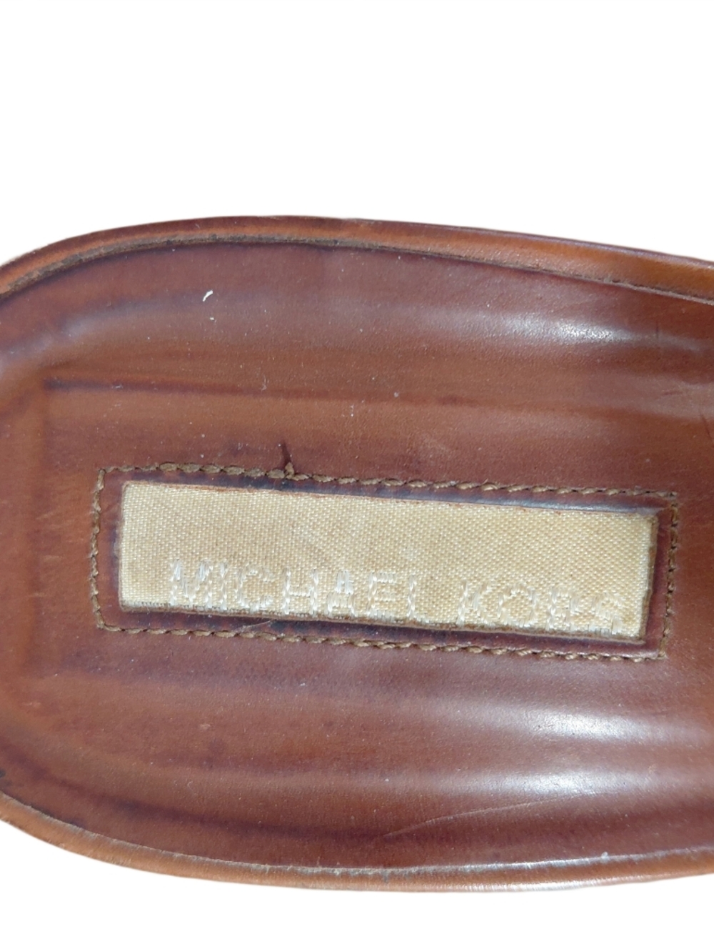 Vintage Michael Kors Brown Pointed-Toe Leather Mule Heels - Picture 5 of 10